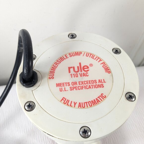 Rule 1800 Sump Utility Pump Automatic A53S Pumps 1800 GPH 110 V 60 HZ 1.0A READ - Picture 2 of 11